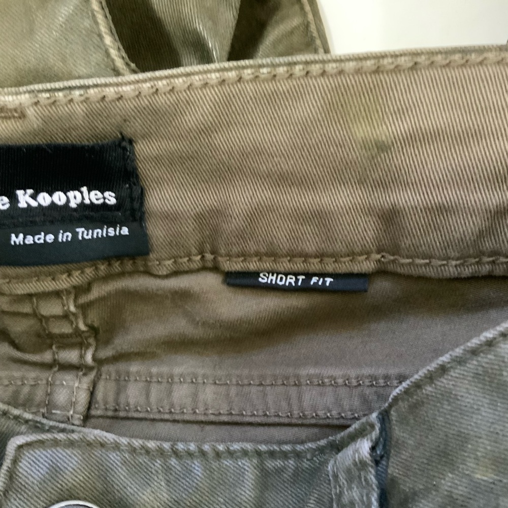 The Kooples Khaki Leather Effect Coated Jeans Ankle Length sz 28 - Picture 5 of 9